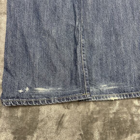 7 For All Mankind Jeans Men’s 33 Blue Button Fly Relaxed Fit Straight Pants - Picture 7 of 13